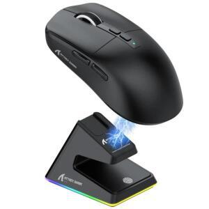 어택 샤크 X6 경량 게이밍 마우스 최대 26K DPI RGB 백라이트 충전 베이스 무선 3모드 노트북 데스크탑용