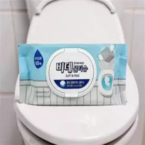 항문 물티슈 대변 클렌저 물에 녹는 티슈 청결 화장실용 60매