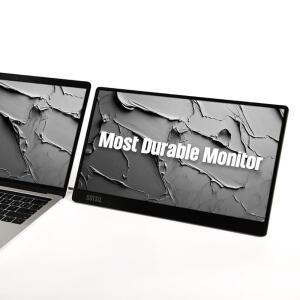 SOTSU 플립액션 고 14인치 프리미엄 휴대용 모니터 | 풀 HD 1080p | 400니트 | 100% sRGB | 견고하면서도 가벼운 | 피벗 풍경 및 초상화 디스플레이 | 강화 유리 커버 | USB-C & 미니 HDMI | 5W