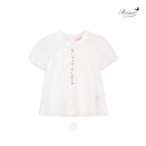 [대구백화점] [페리미츠]아동 여아 자수 포인트 여름 블라우스(P2621B351)