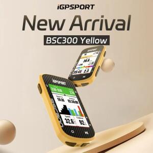 호환 iGPSPORT BSC300 옐로우 버전 GPS 컴퓨터 사이클링 무선 속도계 컬러 스크린 지도 내비게이션 ANT+ 센