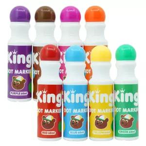 따블리에 워셔블 킹 도트물감 미술놀이 유아물감 도트마카 480ml 8색 1세트