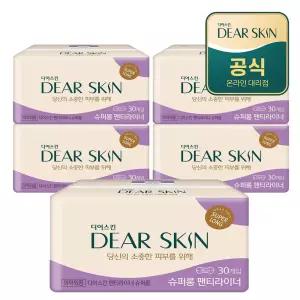 깨끗한나라 디어스킨 에어엠보 슈퍼롱 라이너 뉴 30개입x5팩