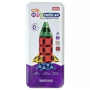 미니 마그네틱 블럭 26pcs자석교구 조립완구 집콕놀이 붙이는 장난감세트
