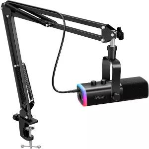 FIFINE 게이밍 마이크 AM8T 세트 PC XLRUSB 조명 다이나믹 RGB