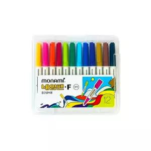 모나미 네임펜F 중간글씨용 12색 세트 문구 사무용 분류팬 네임 사무실
