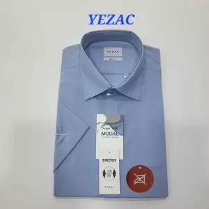 [예작]링클프리 모달스판 슬림핏 구김적고  드레스셔츠 카라배색 여름반팔셔츠 YJEMBS