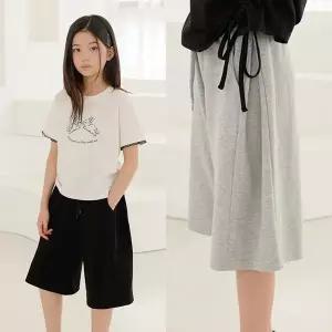 [shopDekelly]엘린 사이드 핀턱 6부 바지 팬츠 여아 주니어 의류 초등학생 옷