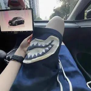 남성 바지 남색 캐주얼 여름 상어 통기성 일자 입 패치 트레이닝 반바지 5부 admr2