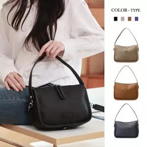 모던 천연 소가죽 토트 숄더 크로스백 여성 데일리백 RH2007 (4color)