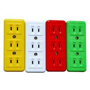 1개 미국 일본 베이클라이트 3구 멀티탭 무선 소켓 컨버터 미국식 전선 연장 드래그 스트립 2극 라인 보드