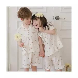 아동 주니어 잠옷 남아 여아 유아 키즈 초등 유치원 파자마파티 여름 반팔 패밀리 크림베어