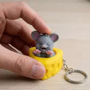 3d 신상품 청축 키링 병아리 쥐 토스트 치즈 장난감 키캡 망고스틴 클리커 딸깍이 거북이 트렌드 클릭커