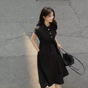 [시크폭스] 카울 하이넥 캡소매 롱 원피스_62ON2064