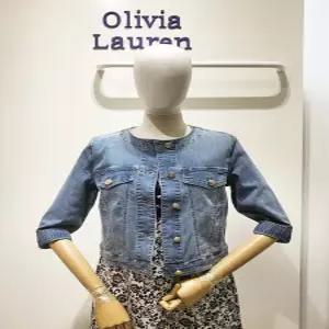 [올리비아로렌]여성 라운드넥 7부 스판 데님 자켓 vvbmj5m3451 ECJ