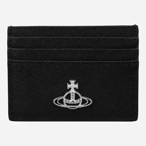 [비비안 웨스트우드]6S 54030006W L001N N401 로고 플랫 카드 지갑 블랙