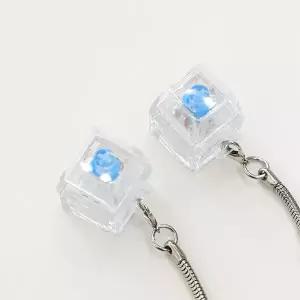1구 키캡키링 만들기 키보드 클리커 led 투명 B3