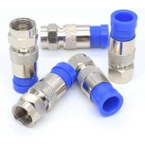 F타입 RG6 압축 커넥터 어댑터 동축 케이블 위성 TV용