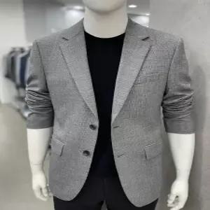 [트루젠]남자 115 사이즈 모 혼방 간절기 / 여름 캐주얼 기본 셋업 콤비 자켓 2컬러_J