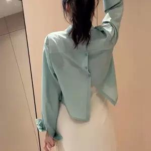 [아리엘스타일]셔츠레이어드 슬립원피스 컬러매치셋업 봄레인원피스