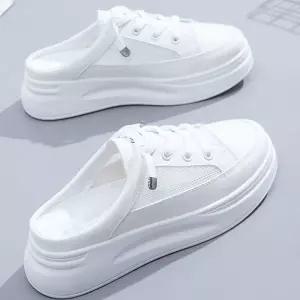 여자 여름 운동화 뮬 스니커즈 망사 통굽 메쉬