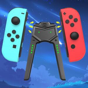 닌텐도 호환 스위치 OLED 모델용 호환 조이콘 충전 그립 C타입 핸들 충전기 표시기 컨트롤러 커넥터 포함