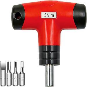 1-6Nm T-핸들 프리셋 토크 렌치 스크루드라이버 도구 표준 1/4인치 육각 비트와 호환 가능(2Nm 4Nm 6Nm) 안