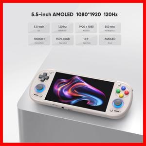 레트로이드 포켓 6 공식 안드로이드 휴대용 게임 콘솔 5.5인치 1080p 120Hz AMOLED 스크린