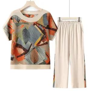 중년여성 여름옷 엄마 반팔 할머니 정장 릴렉스핏 얇은옷