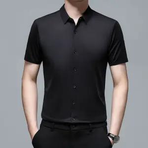 와이셔츠 세미캐주얼 구김없는 셔츠 남자 반팔 여름