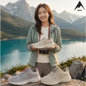 [네파](대전신세계)안유진이 선택한 여름 시원하고 쿠션좋은 컴포 트레블 워킹화 7L27666