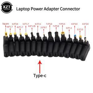 노트북 전원 어댑터 커넥터, HP 델 아수스 에이서 레노버 노트북용 DC 플러그, USB C 타입 암-범용 수 잭 변환기