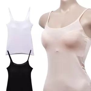 가볍고 편안한 착용감 쾌적한 인견 여성 브라캡 끈 런닝백색 나시 여자