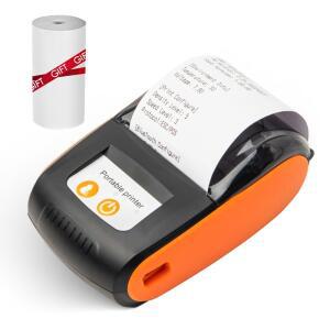 휴대용 영수증 프린터 58mm 미니 열전사 인쇄 무선 BT USB 모바일 감열지 롤 포함