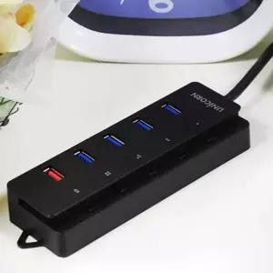 4포트 USB 멀티 허브 개별 전원 스위치 전용 포트