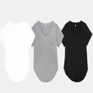 여성티 흰색티셔츠 브이넥 포켓 반팔티