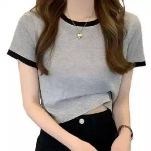 여름 티셔츠 여성 반팔티 데일리룩 크롭 무지 여름반 기본티 여자 오버핏 티셔츠 반팔 여름 티신상