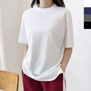 데일리 루즈핏 스판 엠보싱반팔 루즈핏반팔 1P 반팔 루즈핏반팔 엠보싱반팔 여자반팔 무지반팔 티셔츠