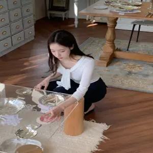 벨릿 스카프 타이 티 / 하객룩 여리 레이어드 블라우스 타이블라우스 레이어드티 이너티 오프숄더 데이트룩