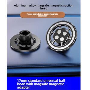 17mm 볼 헤드 차량용 휴대폰 거치대 마그네틱 베이스, MagSafe 호환 자석식 홀더 액세서리