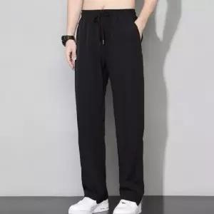 남자 슬림 트레이닝 팬츠 얇은 루즈핏 일자 바지 긴바지 베이직 데일리