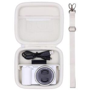 [미국배송] 소니 알파 ZV-E10 / ZVE10 II /A6400 /6700 ILCE6100KB ZV-E1 /A6100 /A6000 /A5000 /A5100 카메라 및 16-50MM 렌즈 캐논 파워샷 G7 X MARK III 카메라용 하드 케이스 여행용 크림 보관 가방