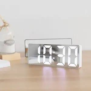 거울 led 시계 인테리어 미러 탁상 led 알람 시계 침실 메이크업