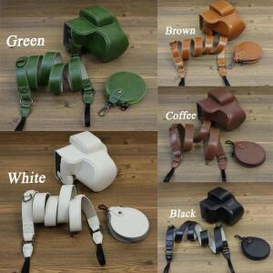 캐논 EOS R50 18-45mm 렌즈용 고급 PU 가죽 카메라 케이스