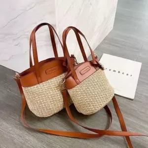 핸드백 라탄 가방 짜임 바스켓 토트 여성