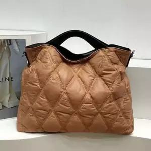 가벼운 여성 토트 백 패딩 여성 손가방 데일리 퀼팅