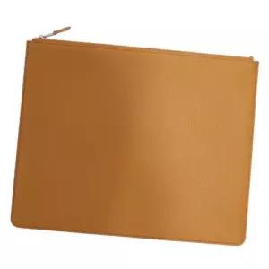 대형 슬림 클러치백 파우치 노트북용 카멜색 수납 가방