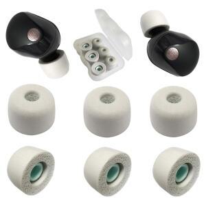 [미국배송] 소니 WF-1000XM5 필터 스크린 폼용 메모리 폼 이어팁 WF-1000XM4 이어버드 케이스 3쌍 라지 그레이