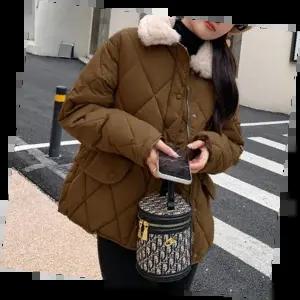 오버핏롱패딩 따뜻한 겨울용 캐주얼 스타일 외출용 여성용 후드형 패션 아이템1