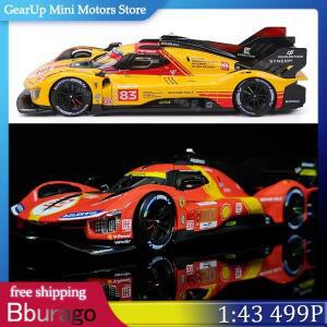 부라고 1:43 페라리 499P 르망 2024 우승팀 # 50 & 83 합금 다이캐스트 모델카 WEC 인듀어런스 컬렉터스 에